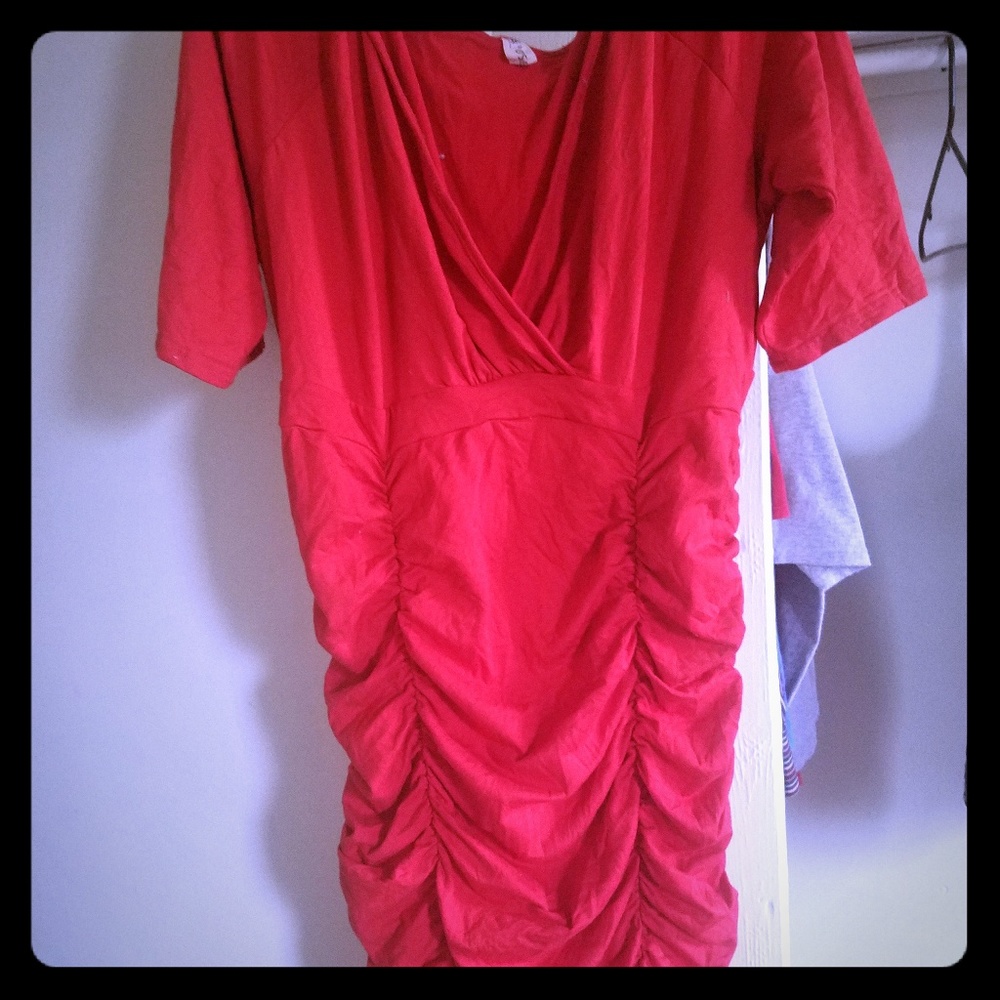 Neck Wrap Ruched Waisted Bodycon Dress